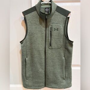 Under Armour Men's Green Fleece Vest - Size Small - Like New